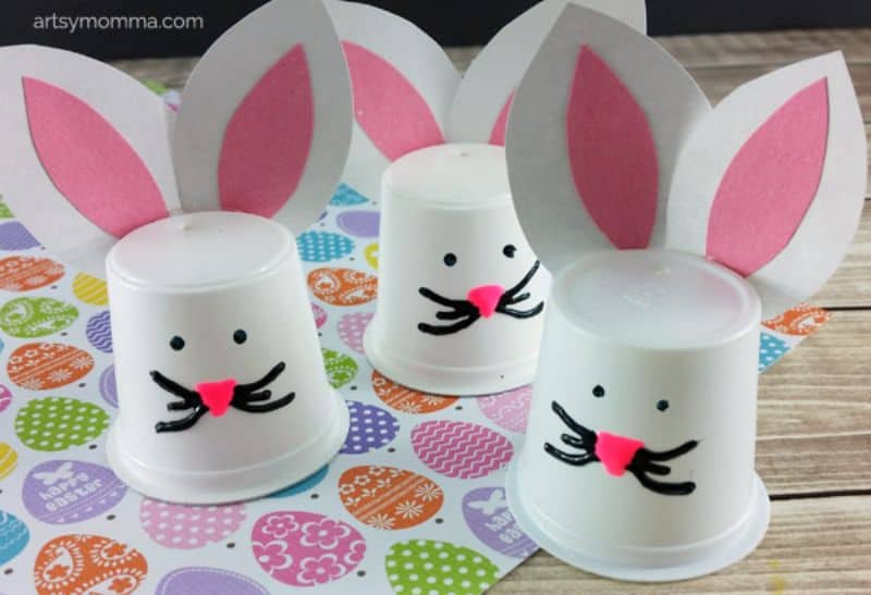 bunny crafts made out of k-cups