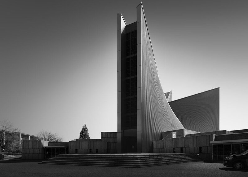 Black and white fine art architecture Tokyo Modern architecture