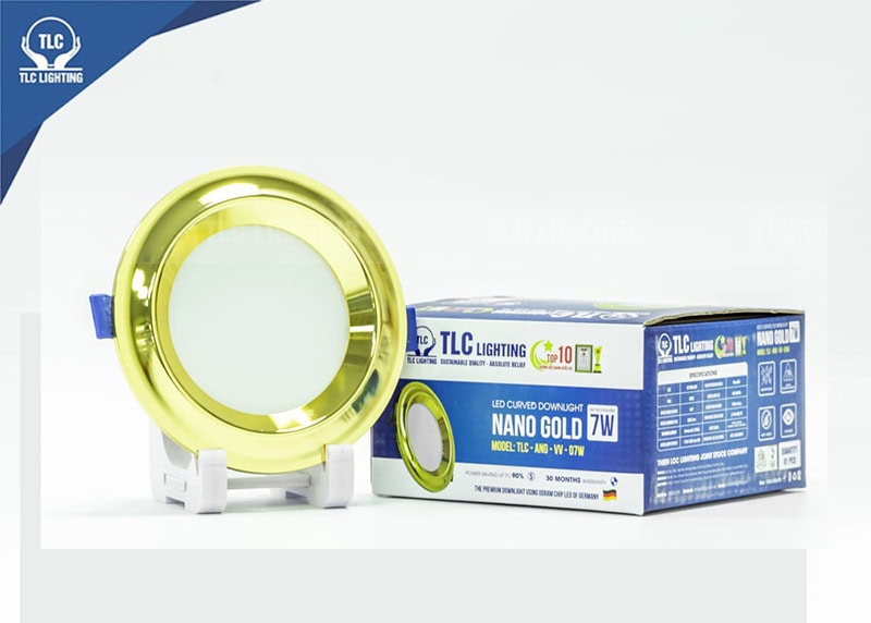 Đèn LED âm trần mặt cong Nano