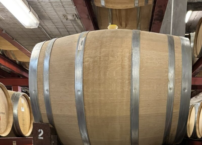 wine barrel at winery
