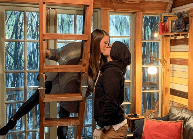 Lgbtq parents kissing