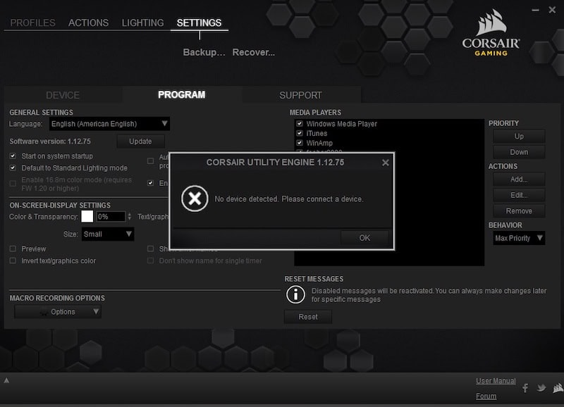 Corsair-Utility-Engine-No-Device-Detected-Error