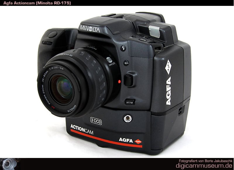 Die Agfa Actioncam von 1995 - eine frühe DSLR (Bildnachweis siehe unten im Text)