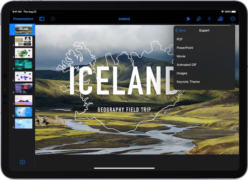 Convert and Open Files in Keynote for iOS on iPhone or iPad