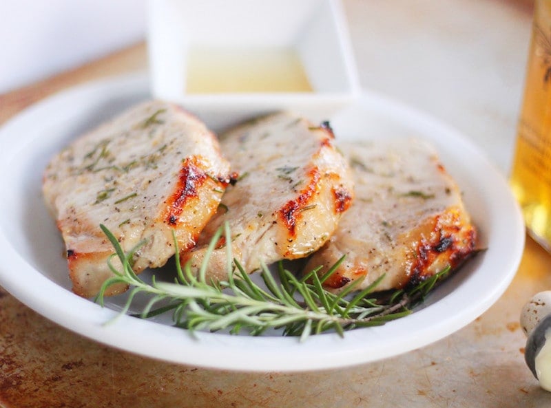 Broiled Honey Rosemary Pork Chops Side