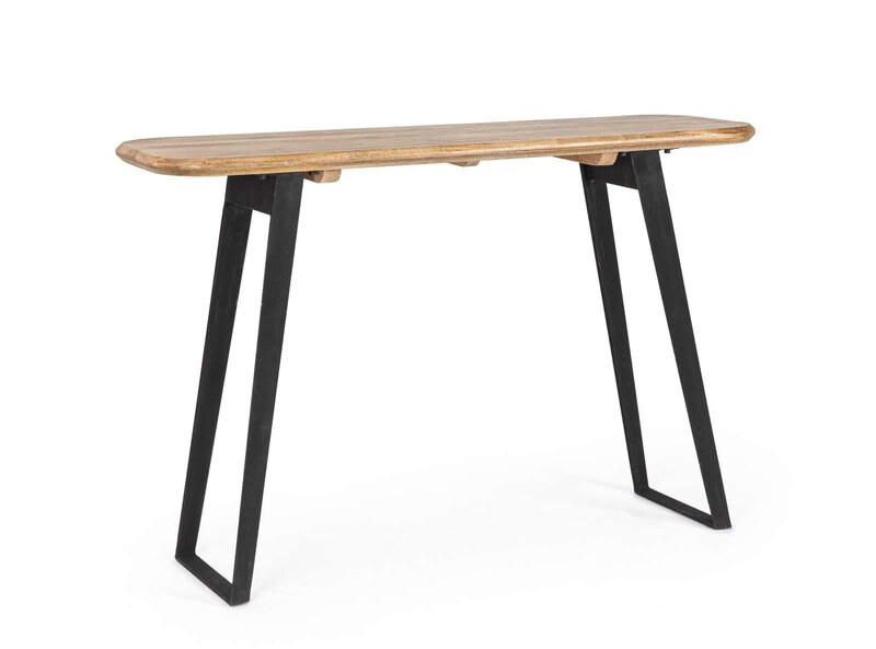 Tavolo moderno in legno e metallo, design elegante e resistente perfetto per ambienti living e uffici.
