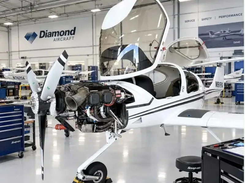 Aircraft maintenance technician at work
