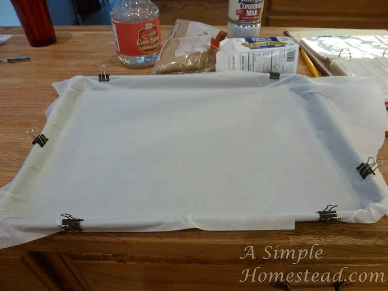 caramels - jelly rolls pan prep