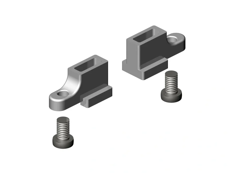 Giesse tij bağlantı pabucu ve montaj vidası, alüminyum doğrama bağlantı aparatı.