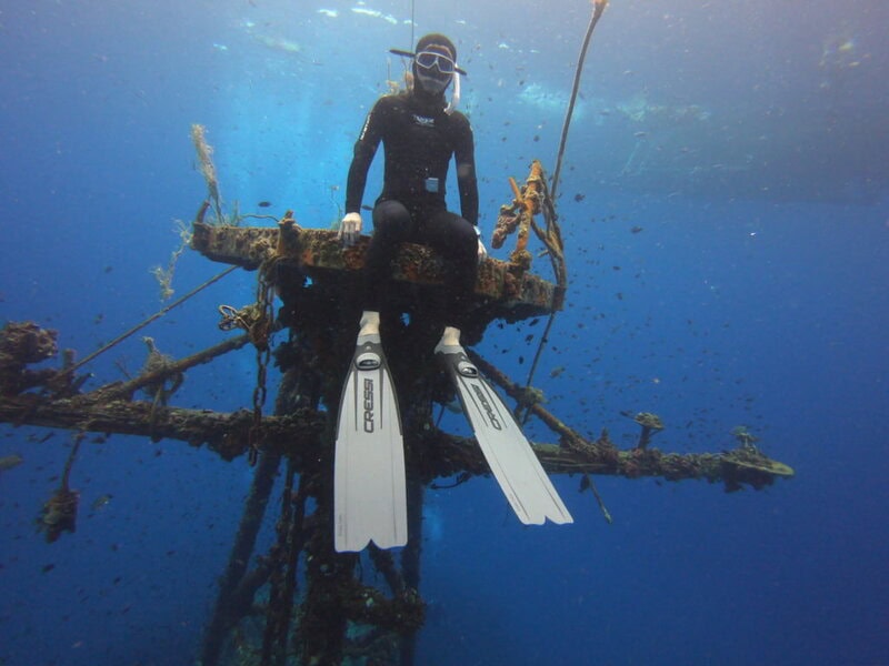 Freediving wreck
