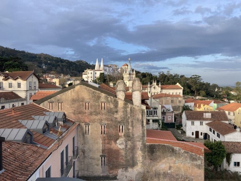 Sintra view from roof top of Chalet Saudade