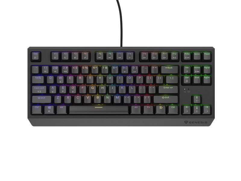Keyboard Genesis Gaming Thor 230 TKL Hot Swap Mechanical Red Switch RGB Black