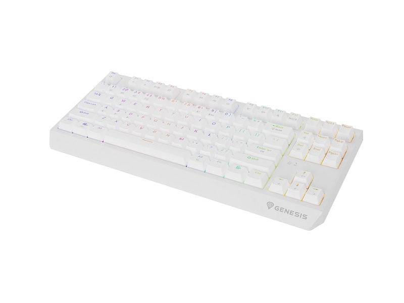 Keyboard Genesis Gaming Thor 230 TKL Wireless Mechanical RGB White Outemu Red Switches