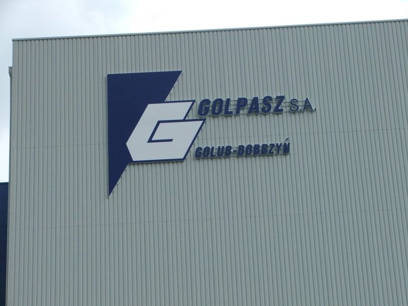 Litery i logo 3D bez podświetlenia: Golpasz S.A.