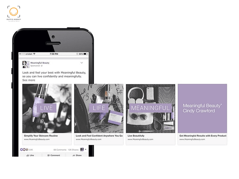 Quảng cáo Facebook Ads dạng Carousel 