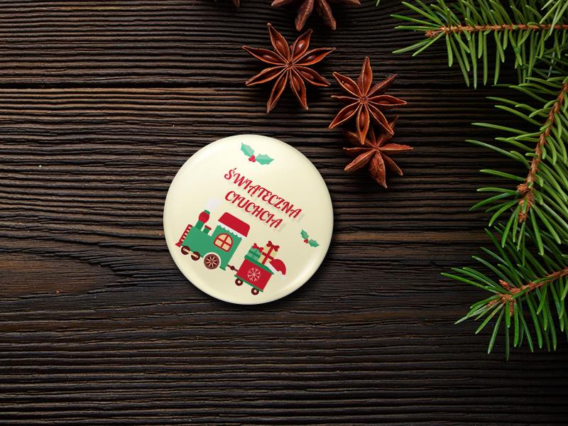 Znaczek świąteczna ciuchcia