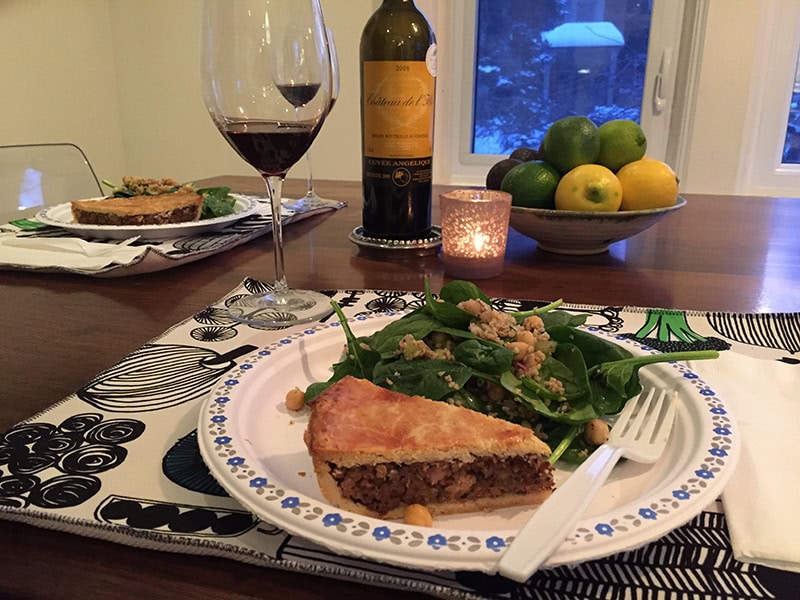 Tourtiere and wine pairings