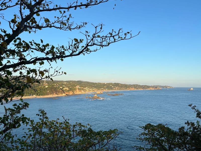 view of the coast of mazunte mexico
