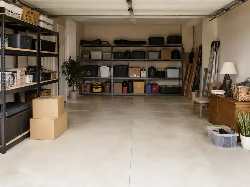 Garage organisé après tri et débarras à Blagnac