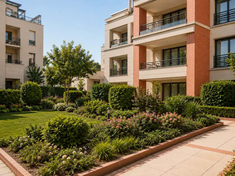 Espaces verts de résidence entretenus à Blagnac et Toulouse