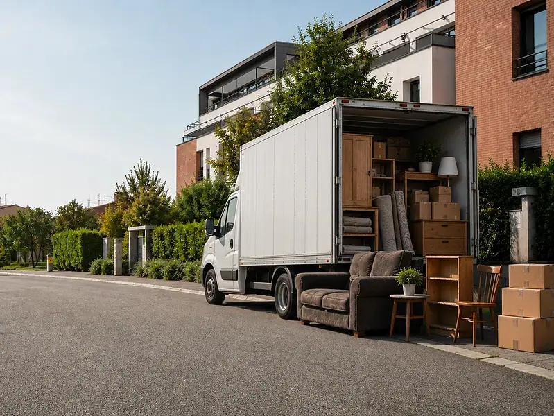 Mobilier et objets volumineux à enlever devant une résidence