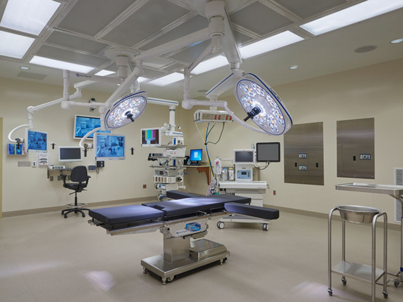 State-of-the-art operating room with surgical lights and equipment at WellSpan Ephrata Health Pavilion