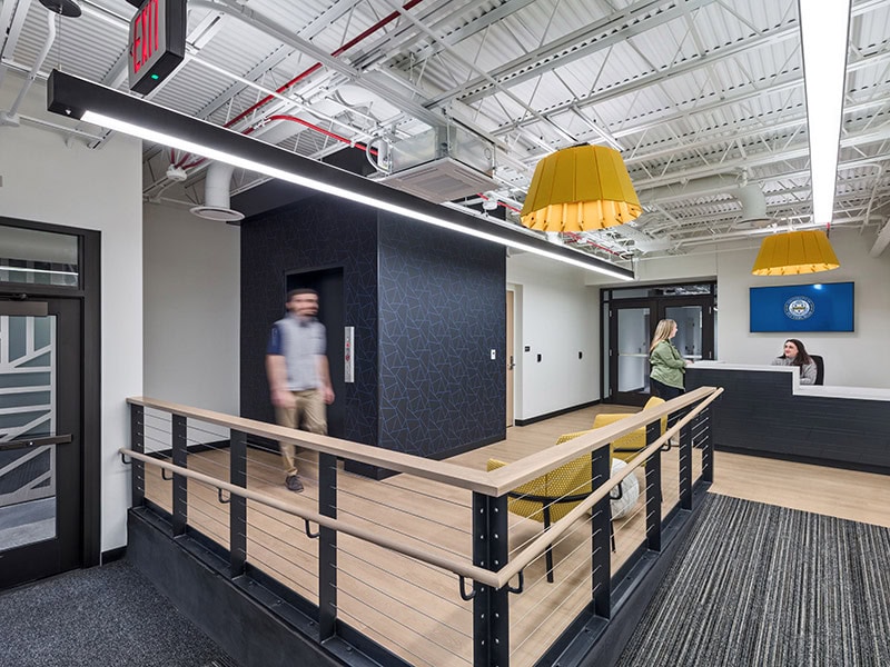 University of Pittsburgh School of Computing renovation creating collaborative office and learning space