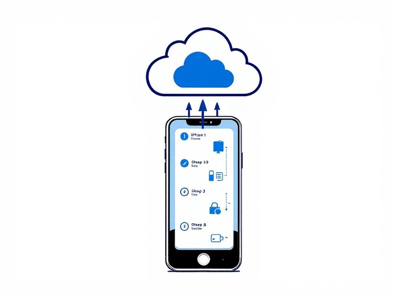 Photo of phone with clouds