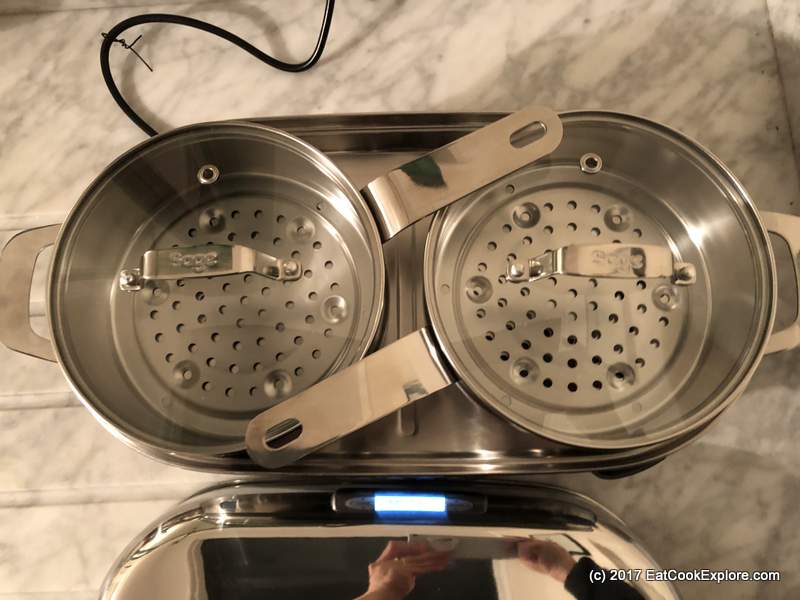 2 stainless steel steam baskets in one layer - The Steam Zone 2 stainless steel steam baskets in one layer - The Steam Zone