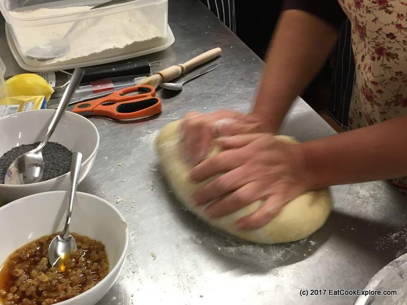 Kneading dough for Czech Kolaces Kneading dough for Czech Kolaces