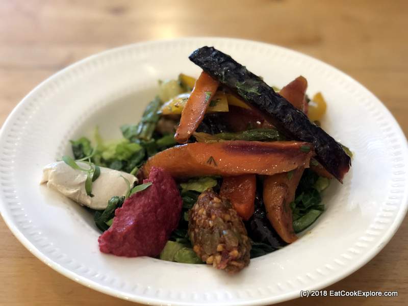 Inventive plant based menu at The Field Restaurant Hackney 3 The Field Restaurant Hackney Roasted Vegetable Salad