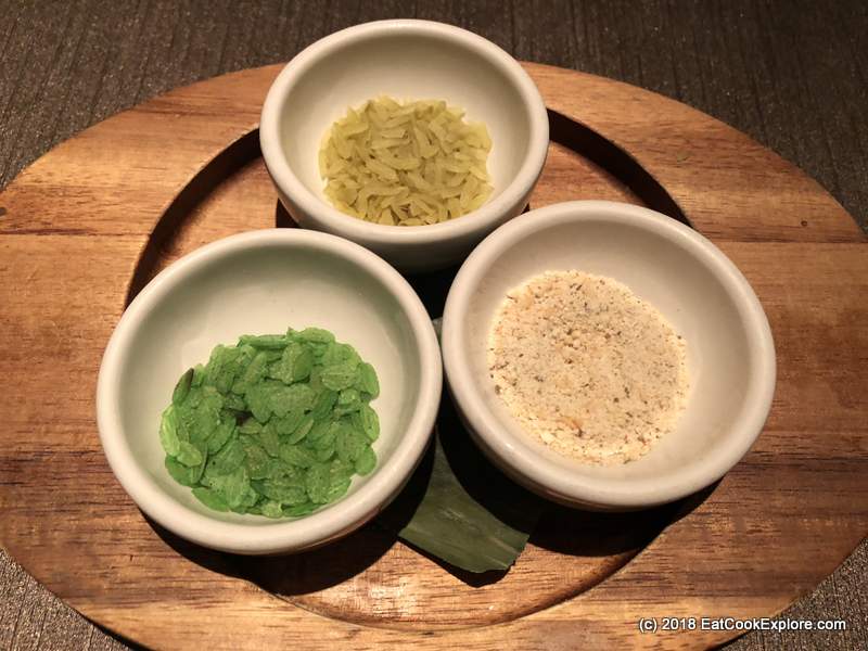 3 different rice - Green rice, Roasted rice, Pandan rice