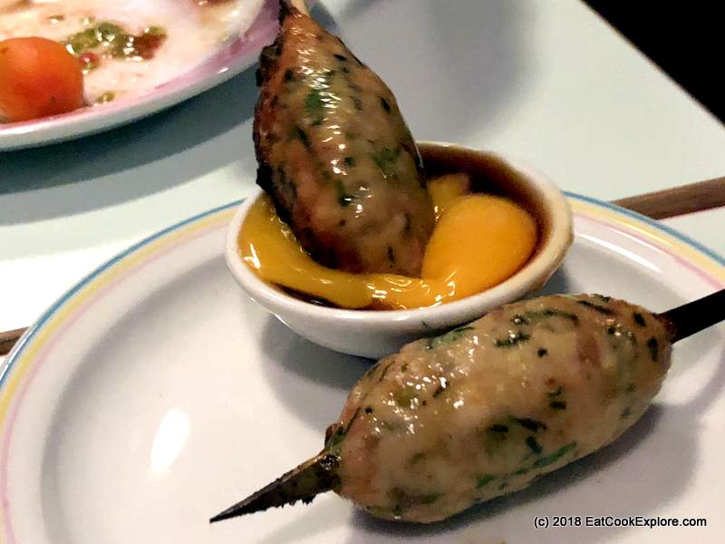 Jidori Covent Garden Tsukune Minced chicken and egg yolk