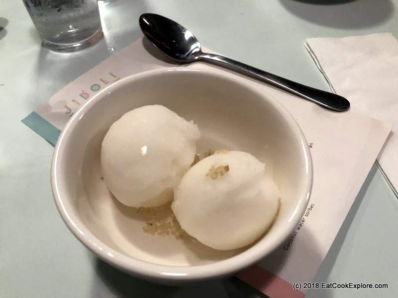 Jidori Yakitori's Omakase Menu Covent Garden 12 Cocnut water sorbet