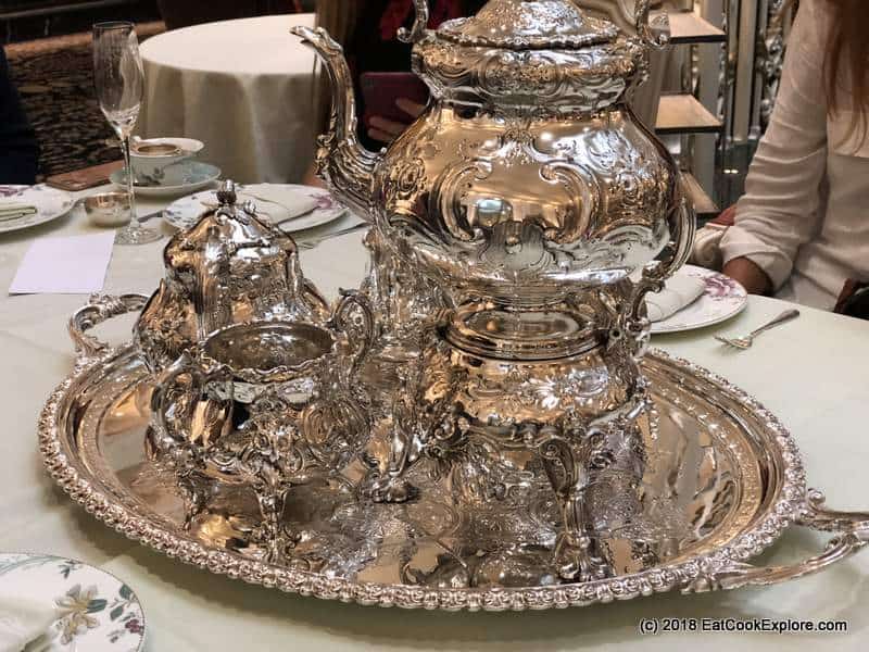 Tea Triangle Tour with London Silver Vaults and The Savoy Hotel 4 Silver Tea set from the London Silver Vaults
