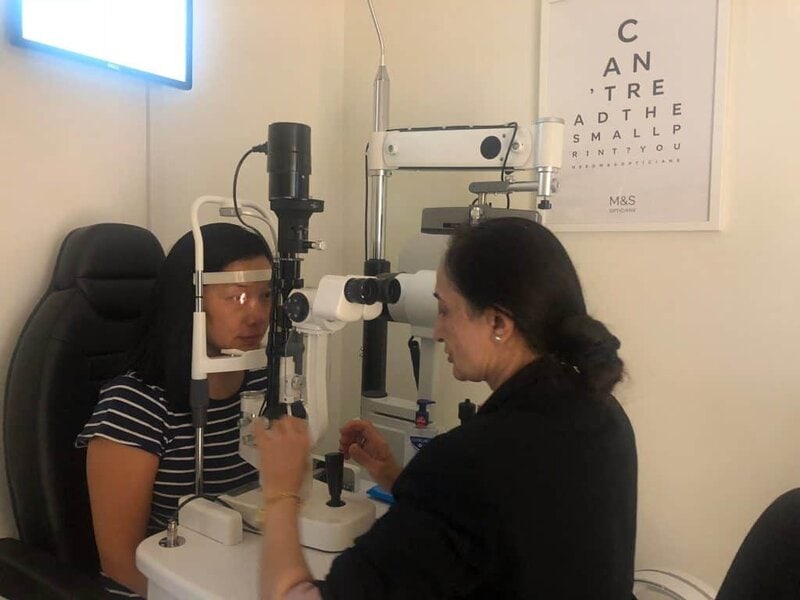 M& Opticians Newest equipment Eye Test