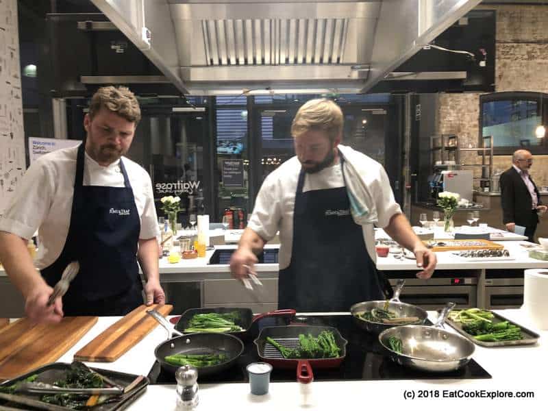 Josh Eggleton's Chargrilled Vegetables with Cheese and Mushroom Fondue 2 Josh and Jack