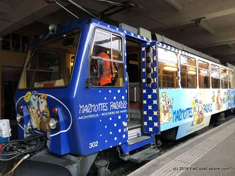 Golden Pass MOB Mountain train from Montreux to Les Rochers de Naye 