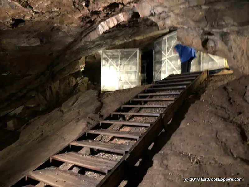 Maturing cheese in Cheddar Gorge Caves