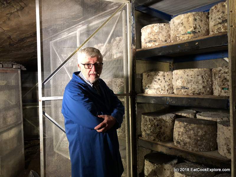 Maturing cheese in Cheddar Gorge Caves