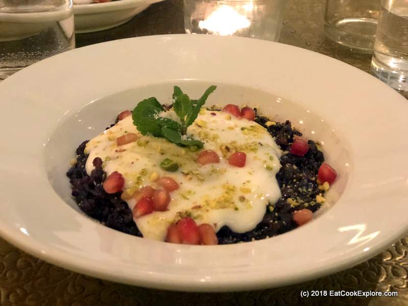 Mindful Chef's vegan supper at Comptoir V for Veganuary 5 Black Rice pudding Mindful Menu