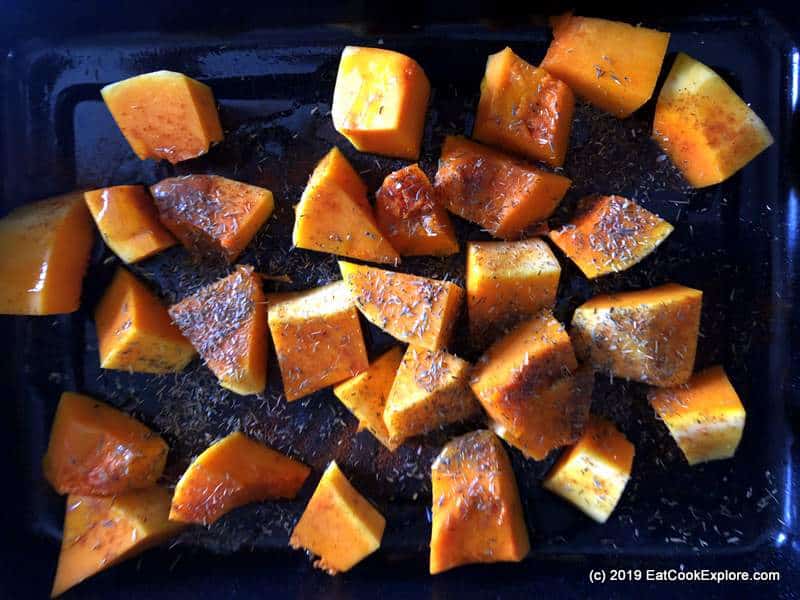 Chestnut and Butternut Squash Soup 2 Butternut squash soup Roast butternut squash first