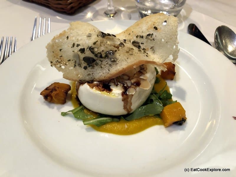 Burrata with roasted butternut squash