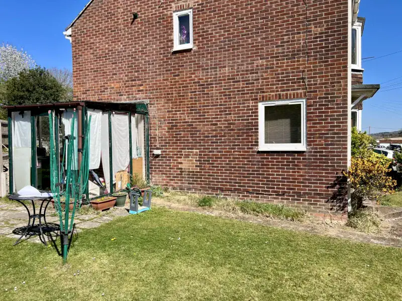 garden with old conservatory