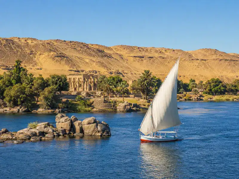 Aswan felucca sailing during an Egypt Cheap Nile Cruise