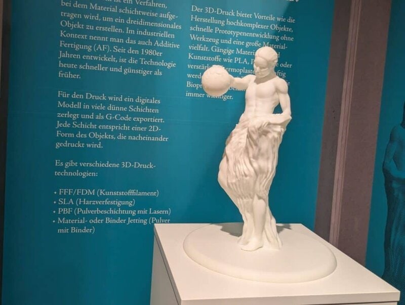 Hochdetaillierter 3D-Druck aus Photopolymerharz für Museumsausstellungen.