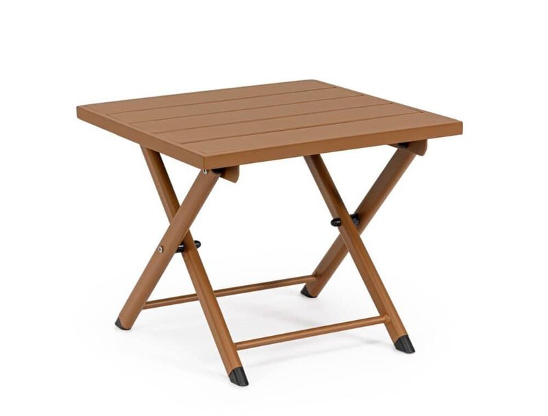 Tavolo pieghevole esterno in plastica resistente, ideale per giardini e terrazzi. Design funzionale e facile da riporre.