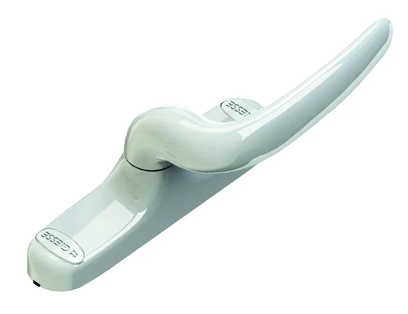 Giesse Unica model kıvrık cephe kolu, alüminyum doğrama ve cephe sistemleri için pencere açma kolu.