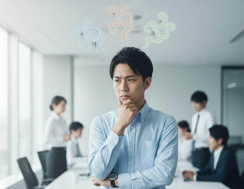 端正な顔立ちの日本人20代男性が主人公。画像を生成して欲しいスメハラと香水の違いとは？職場で嫌われないために知っておきたい境界線をわかりやすく解説　　　文字は要らない