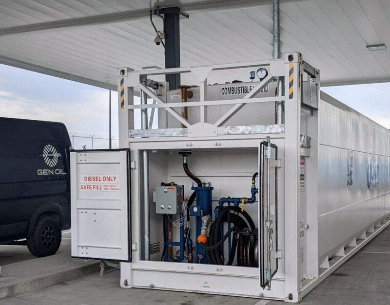 Shipping container fuel station